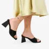 Bosanova Sandales À Talons | Chaussures De Fête | Sandales noires à talon triangulaire