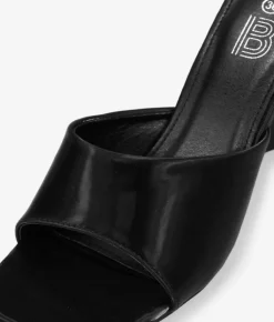 Bosanova Sandales À Talons | Chaussures De Fête | Sandales noires à talon triangulaire