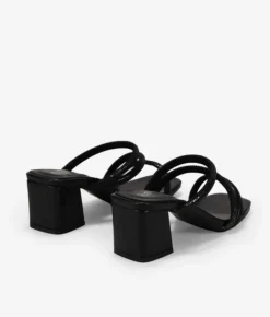 Bosanova Sandales À Talons | Chaussures De Fête | Sandales noires avec diamants