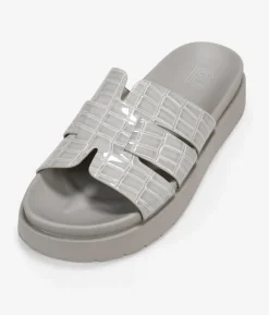 Bosanova Sandales Plateformes | Sandales plateforme en crocodile beige