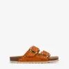 Bosanova Sandales Plates | Chaussures En Cuir | Sandales plates en cuir avec double boucle et clous