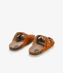 Bosanova Sandales Plates | Chaussures En Cuir | Sandales plates en cuir avec double boucle et clous