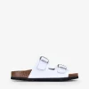 Bosanova Sandales Plates | Chaussures En Cuir | Sandales plates en cuir blanc