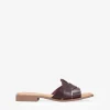 Bosanova Sandales Plates | Chaussures En Cuir | Sandales plates en cuir marron