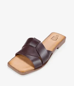 Bosanova Sandales Plates | Chaussures En Cuir | Sandales plates en cuir marron