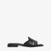 Bosanova Sandales Plates | Chaussures En Cuir | Sandales plates en cuir noir