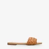Bosanova Sandales Plates | Sandales plates marron avec tressage