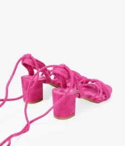 Bosanova Sandales À Talons | Chaussures De Fête | Sandales roses à talon large