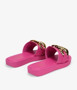 Bosanova Sandales Plates | Sandales roses avec chaîne