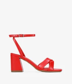 Bosanova Sandales À Talons | Chaussures De Fête | Sandales rouges à talon large