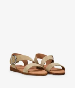 Bosanova Sandales Plates | Chaussures En Cuir | Sandales Sandy en cuir avec boucle