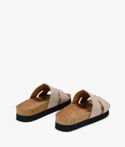 Bosanova Sandales Plates | Chaussures En Cuir | Sandales Stone en cuir avec bio