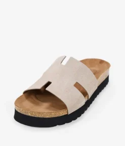 Bosanova Sandales Plates | Chaussures En Cuir | Sandales Stone en cuir avec bio