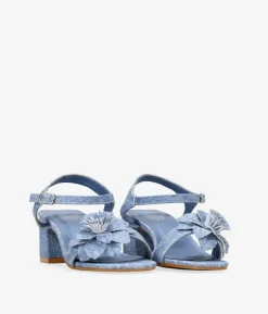 Bosanova Sandales À Talons | Chaussures De Fête | Sandales texanes à talon avec fleur