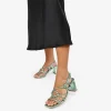 Bosanova Sandales À Talons | Chaussures De Fête | Sandales vertes à cordes