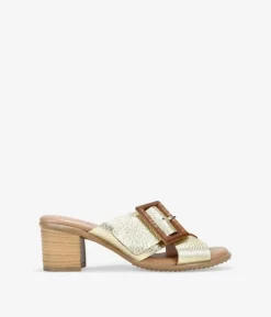 Bosanova Sandales À Talons | Chaussures En Cuir | Sandalias doradas de piel con tacón