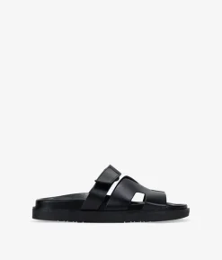 Bosanova Sandales Plates | Chaussures En Cuir | Sandalias planas negras en piel