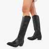 Bosanova Bottes Cowboy | Bottes Hautes | Santiags en cuir noir
