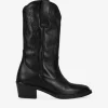 Bosanova Bottes Cowboy | Chaussures En Cuir | Santiags en cuir noir avec gravure