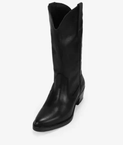 Bosanova Bottes Cowboy | Chaussures En Cuir | Santiags en cuir noir avec gravure