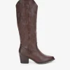 Bosanova Bottes Hautes | Bottes Cowboy | Santiags marron avec broderie