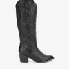 Bosanova Bottes Hautes | Bottes Cowboy | Santiags noires avec broderie