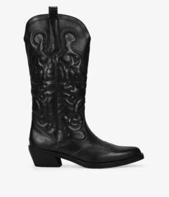 Bosanova Bottes Cowboy | Santiags noires avec broderie