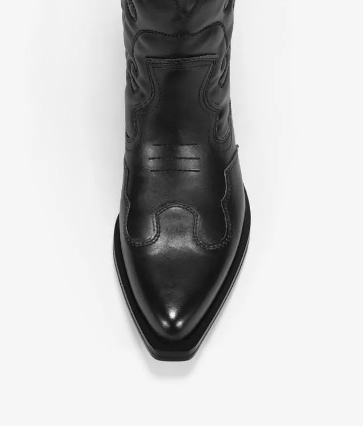 Bosanova Bottes Cowboy | Santiags noires avec broderie