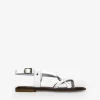 Bosanova Sandales Plates | Chaussures En Cuir | Tongs en cuir blanc