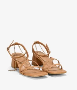 Bosanova Sandales À Talons | Chaussures De Fête | VEGAN LEATHER SANDALS 42206 GEO CAMEL